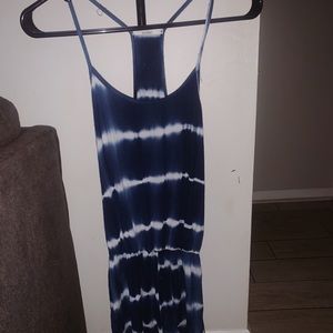 Tie-dye Blue/White Romper